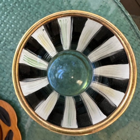 MacKenzie-Childs Gold Decantor 11” - Picture 6 of 8